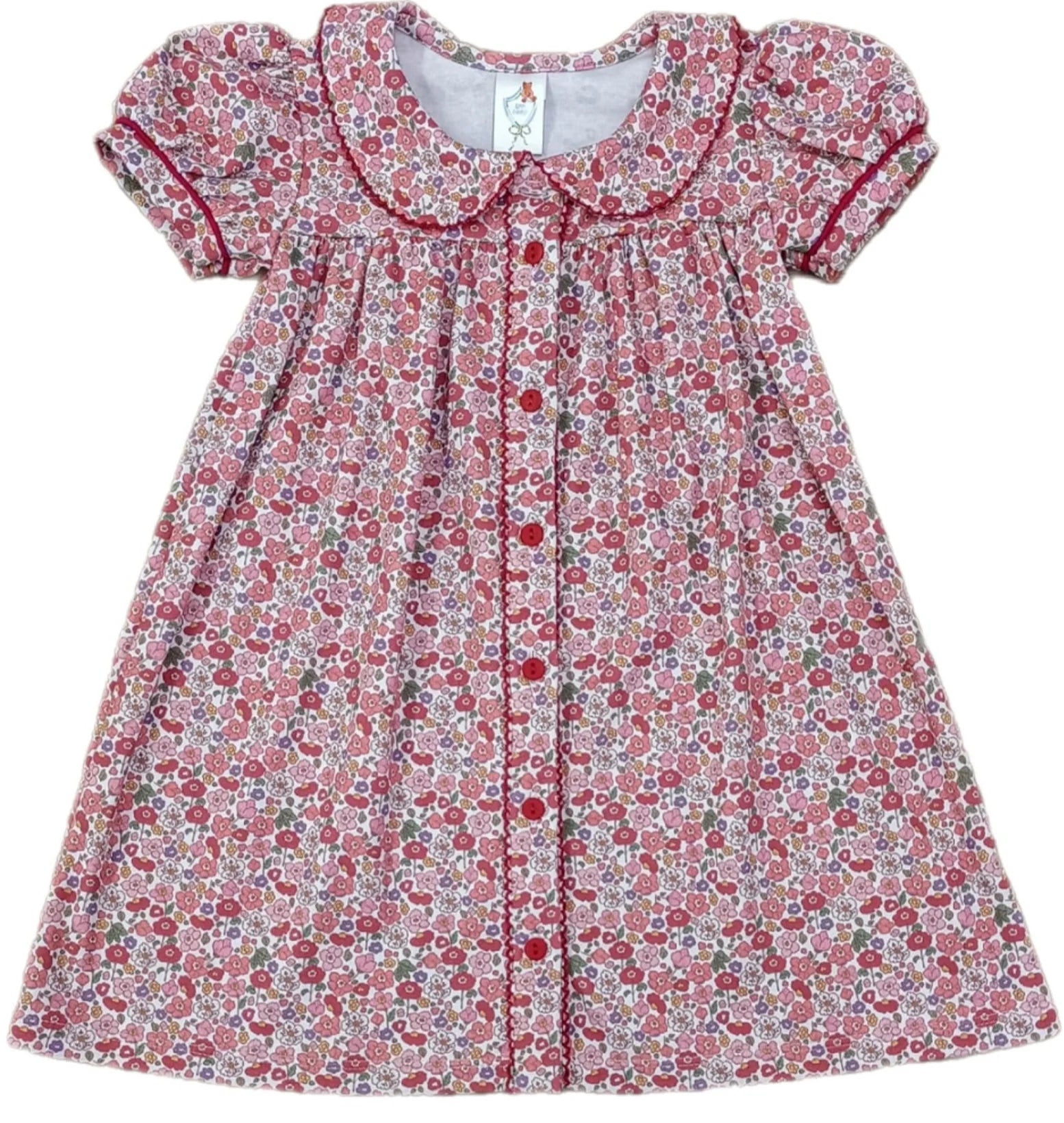 Red Floral Knit Dress