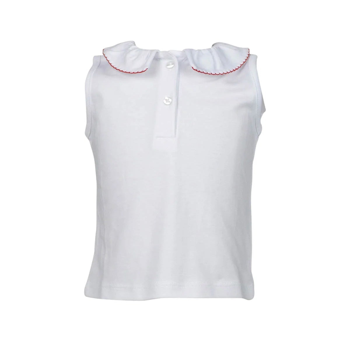 Ruffled Peter Pan Sleeveless Shirt