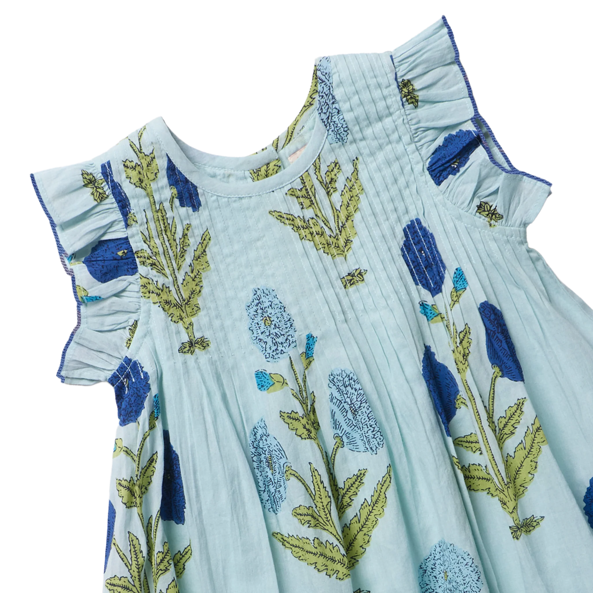 Jaipur Dress- Light Blue Dandelion