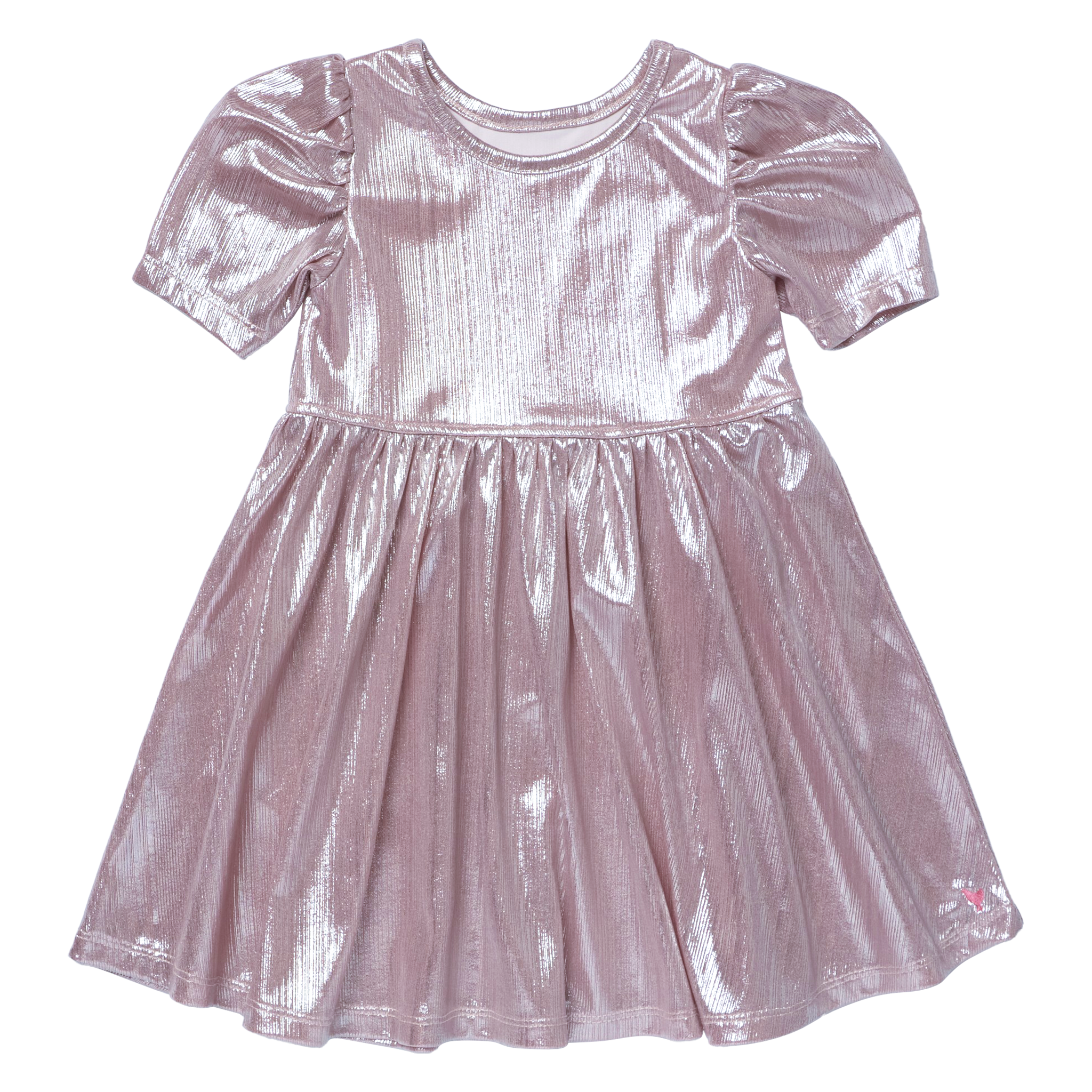 Lame Laurie Dress - Glitter Pink