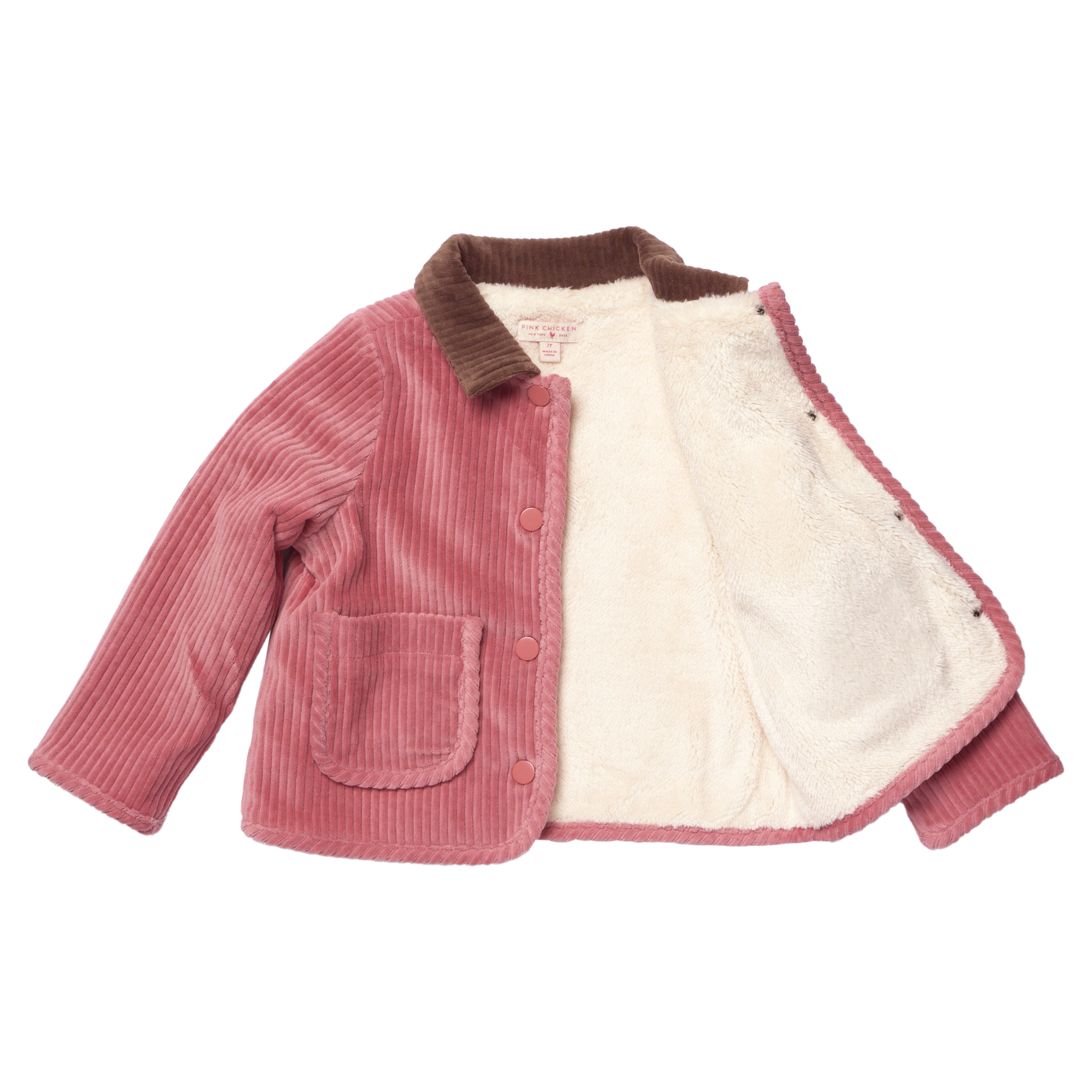 Girls Jace Plush Jacket - Pink