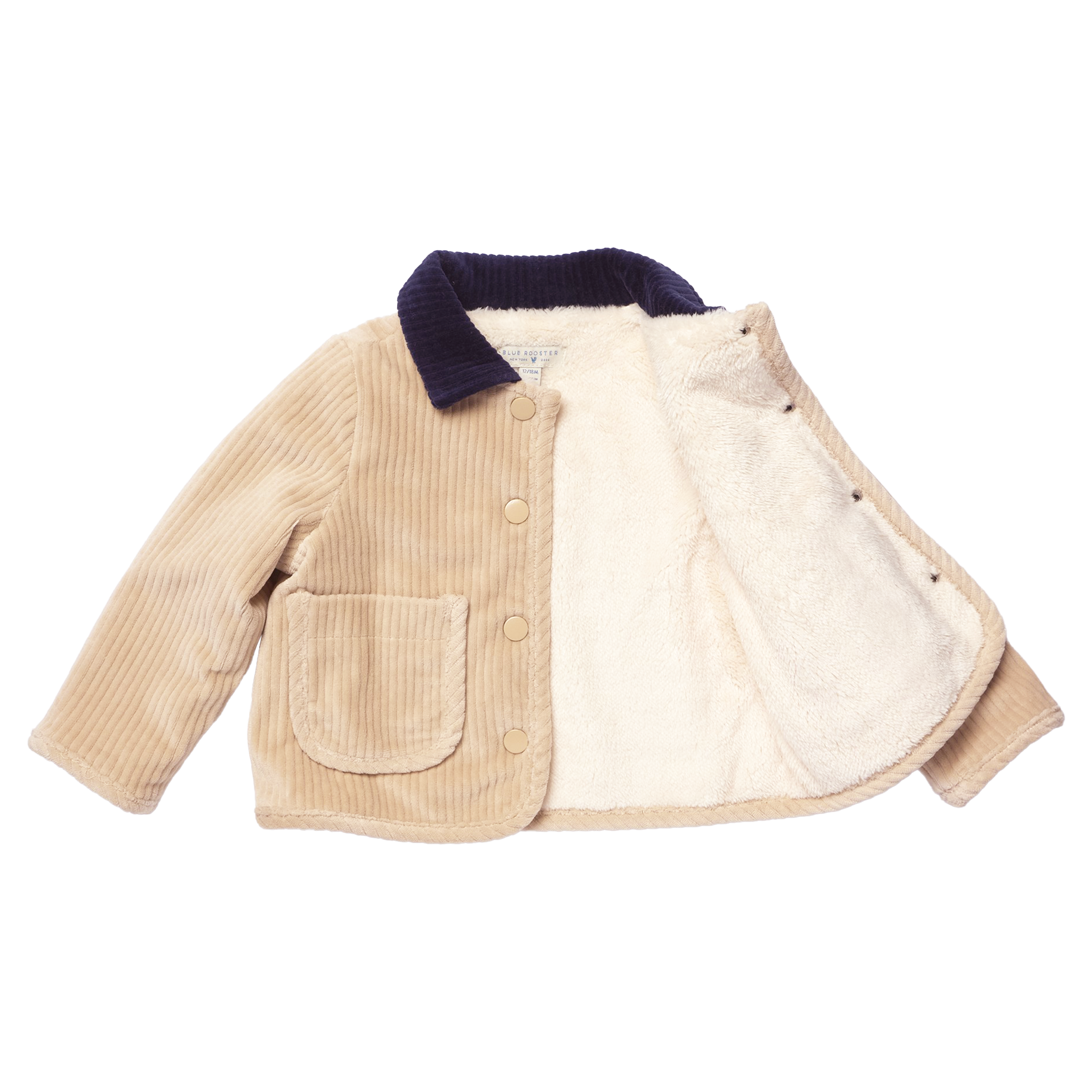 Boys Jace Plush Jacket - Khaki