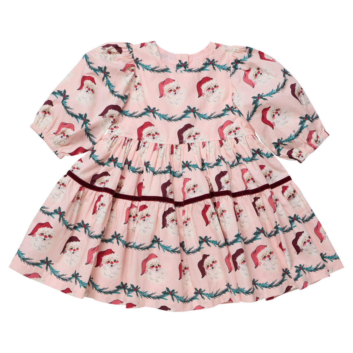 Girls Maribelle Dress- Santa Garland