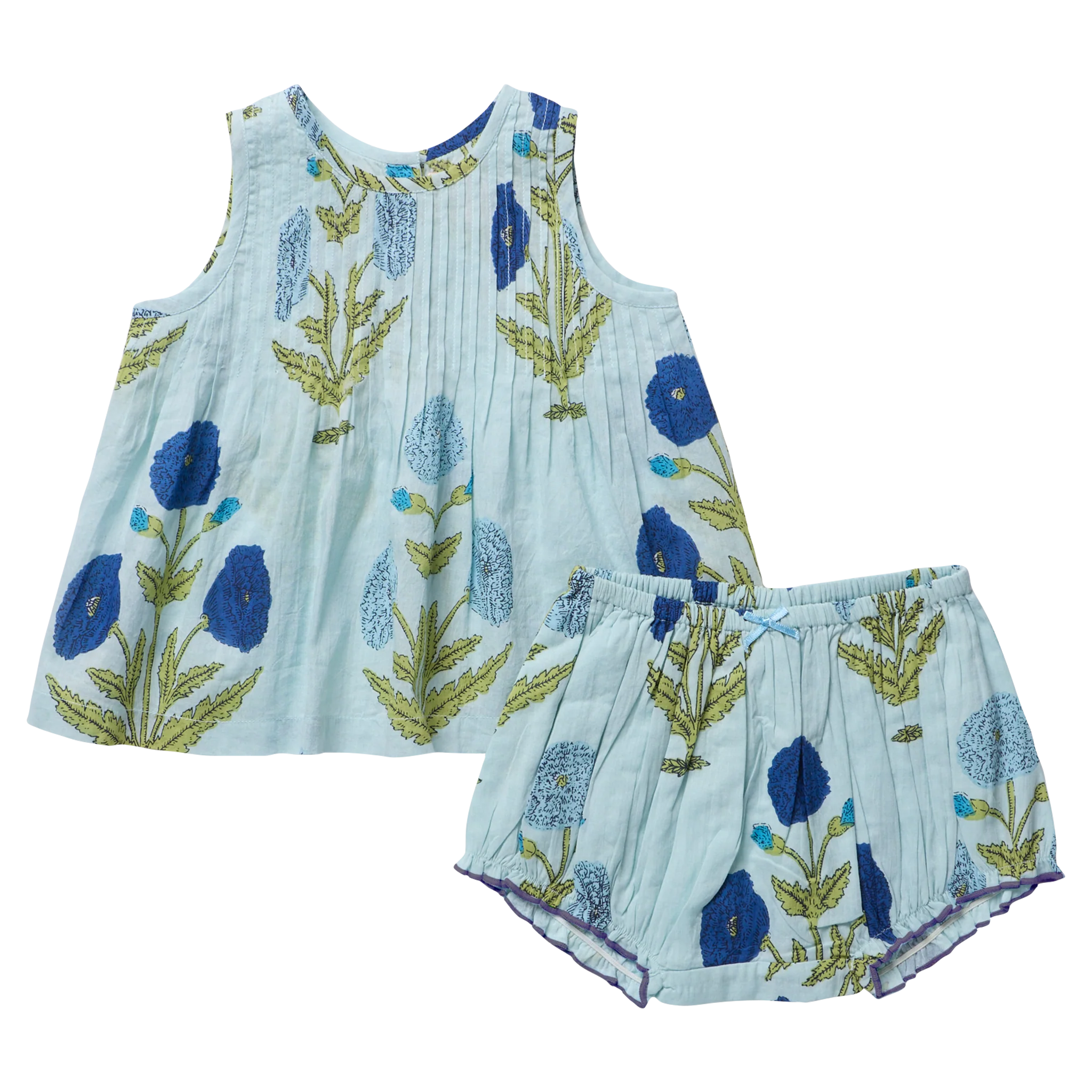 Baby Girls Jaipur 2-Piece Set- Blue Dandelion