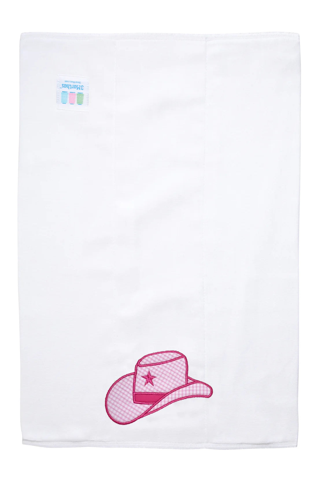 Cowgirl/Cowboy Applique Burp Cloth