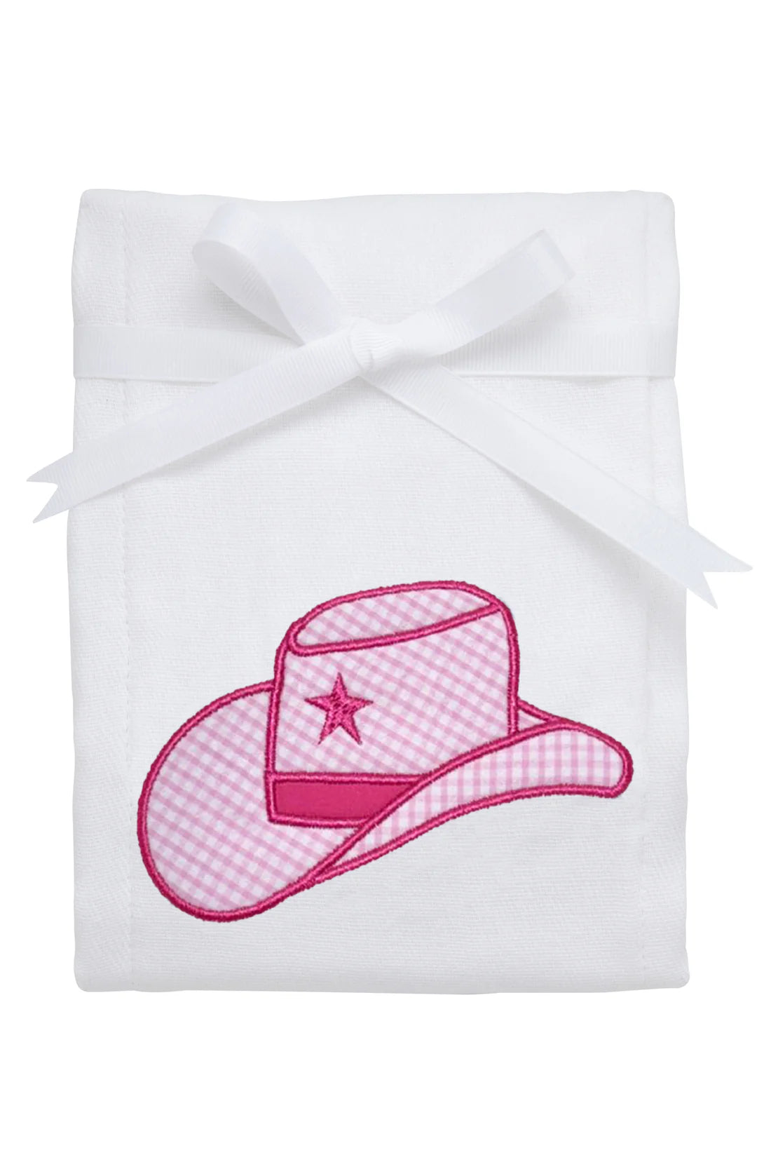 Cowgirl/Cowboy Applique Burp Cloth