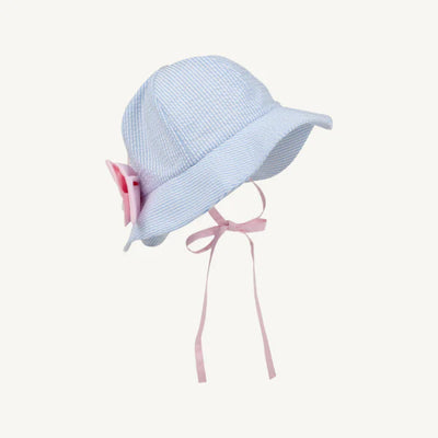 Pippa Petal Hat- Breakers Blue Seersucker