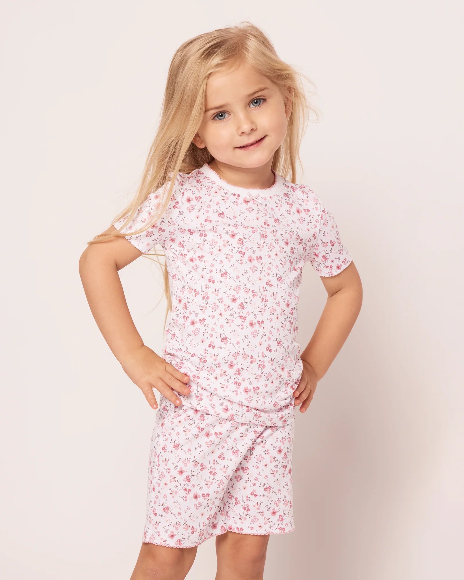 Kids Pima Cotton Snug Fit Pajama Short Set – Dorset Floral