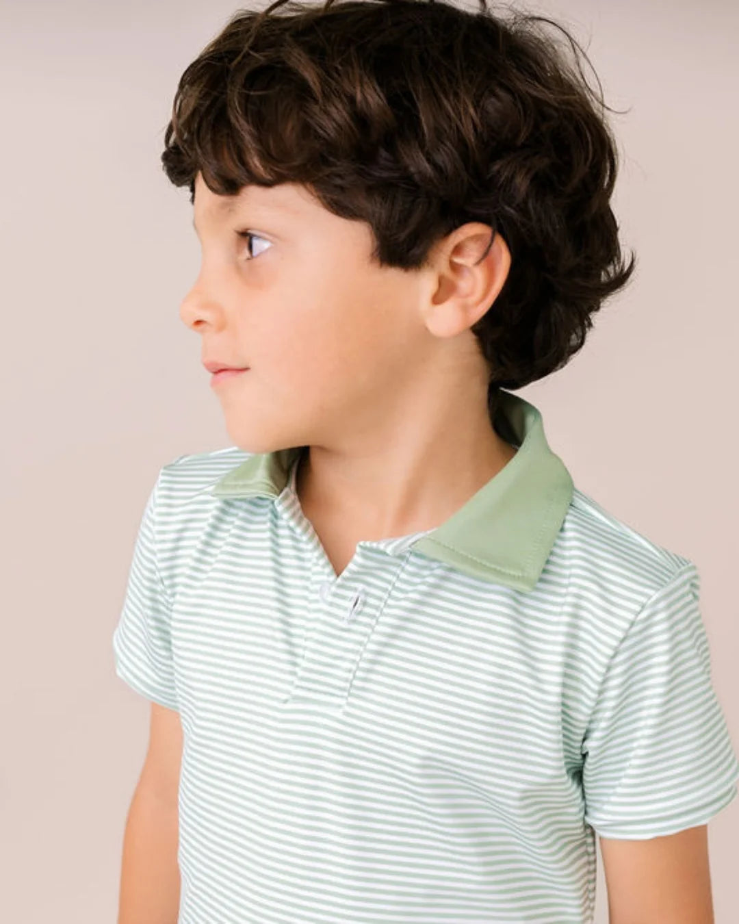 Parker Polo - Pistachio Green Ministripe, Pistachio Green