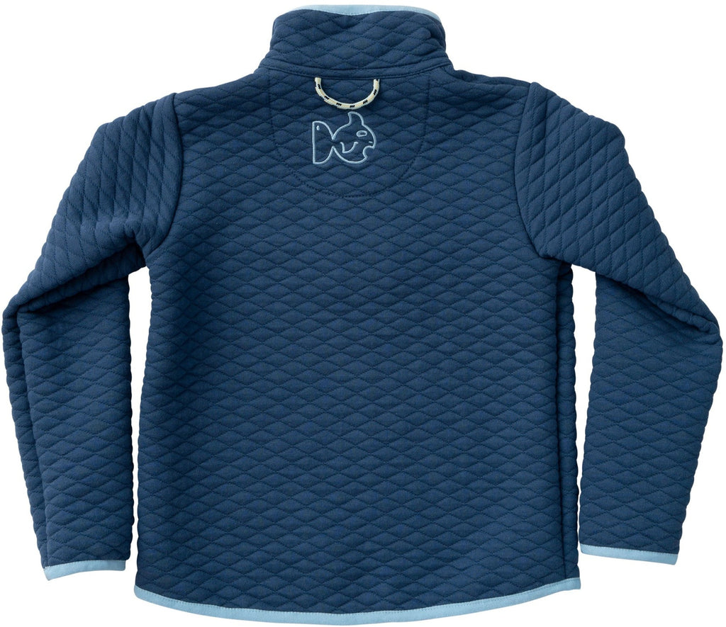 Quilted Zip Pullover Moonlight Blue