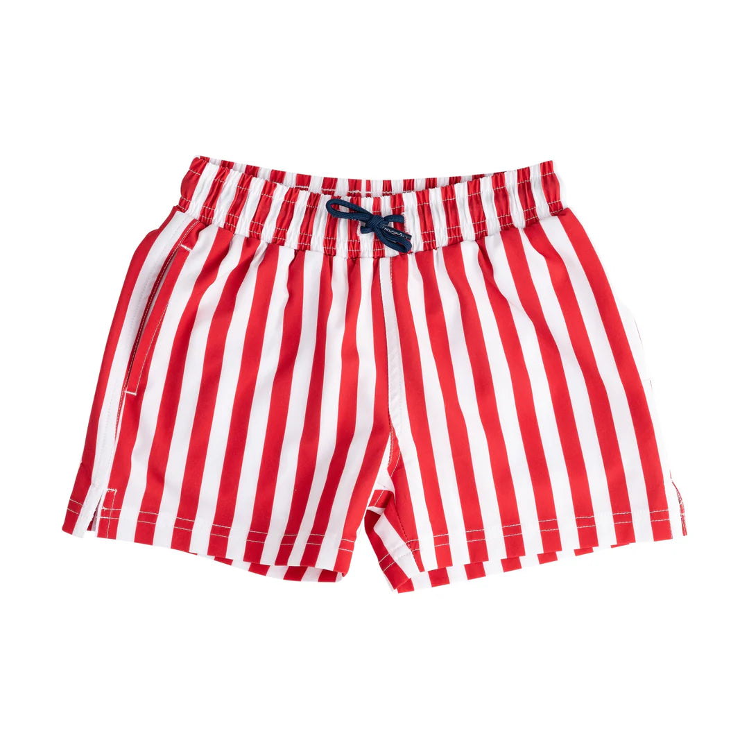 Boogie Board Swim Trunks- Red/White Stripe
