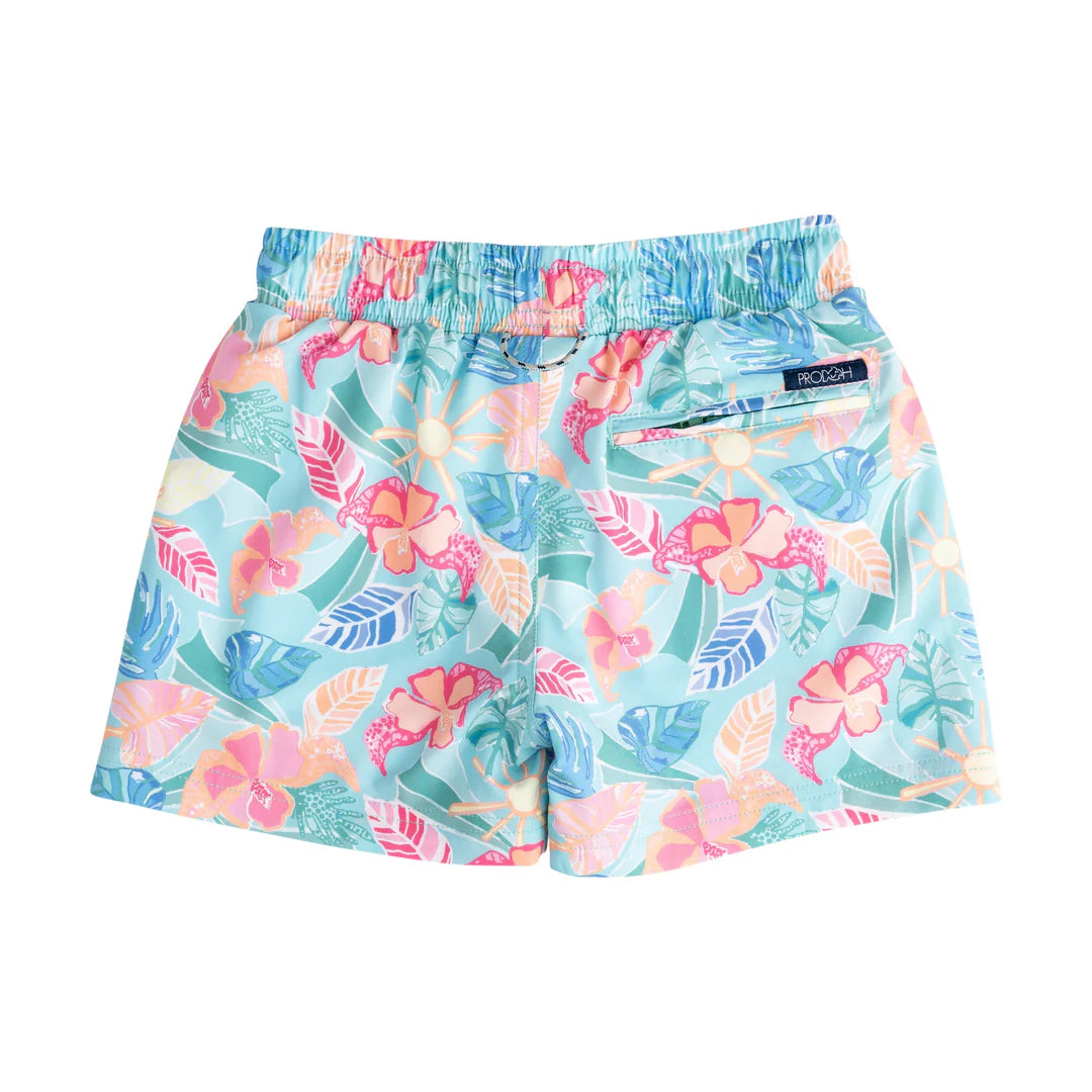 Boys' Boogie Board Swim Trunks Tropical Floral Print