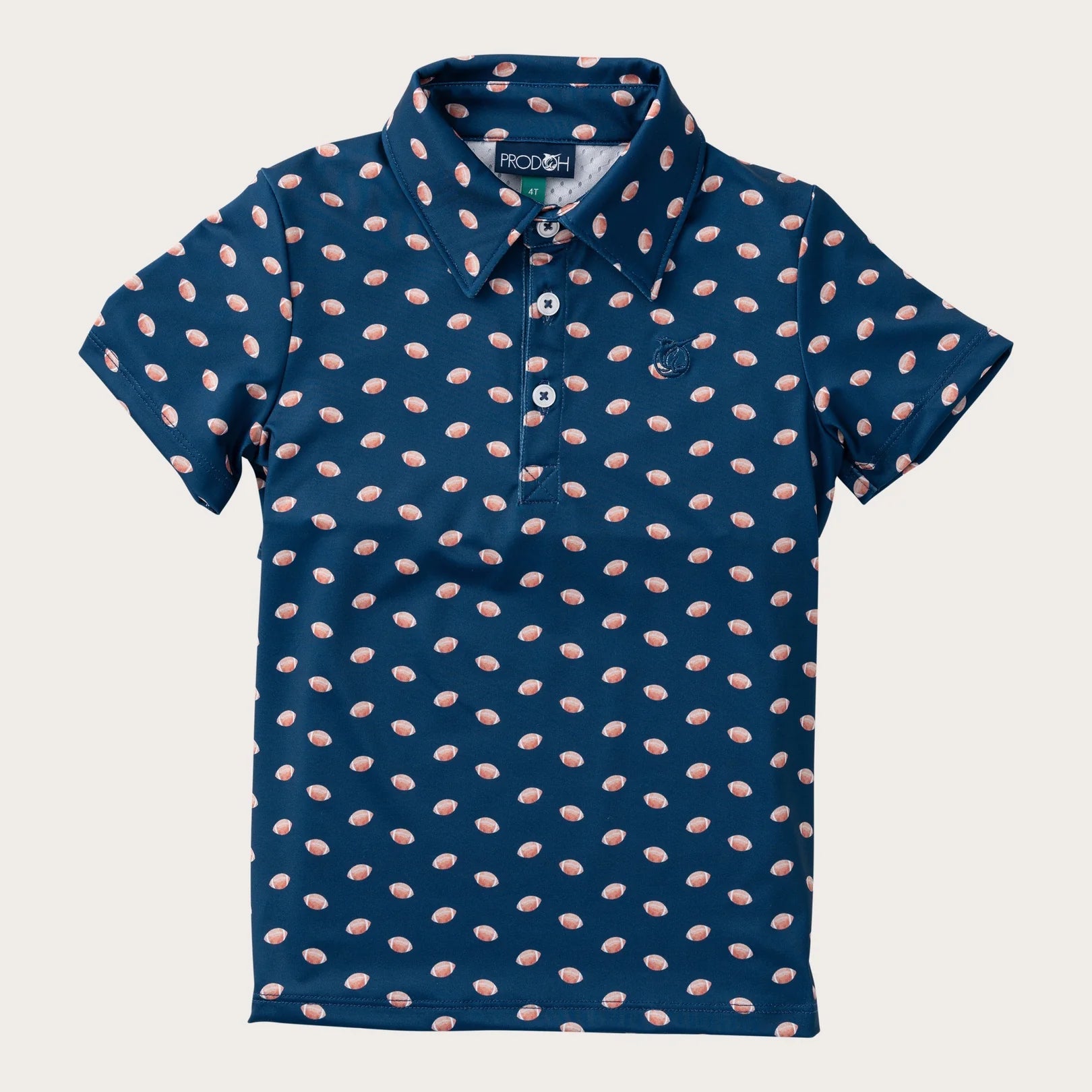 Boys' Short Sleeve Pro Performance Polo Shirt in Football Print
