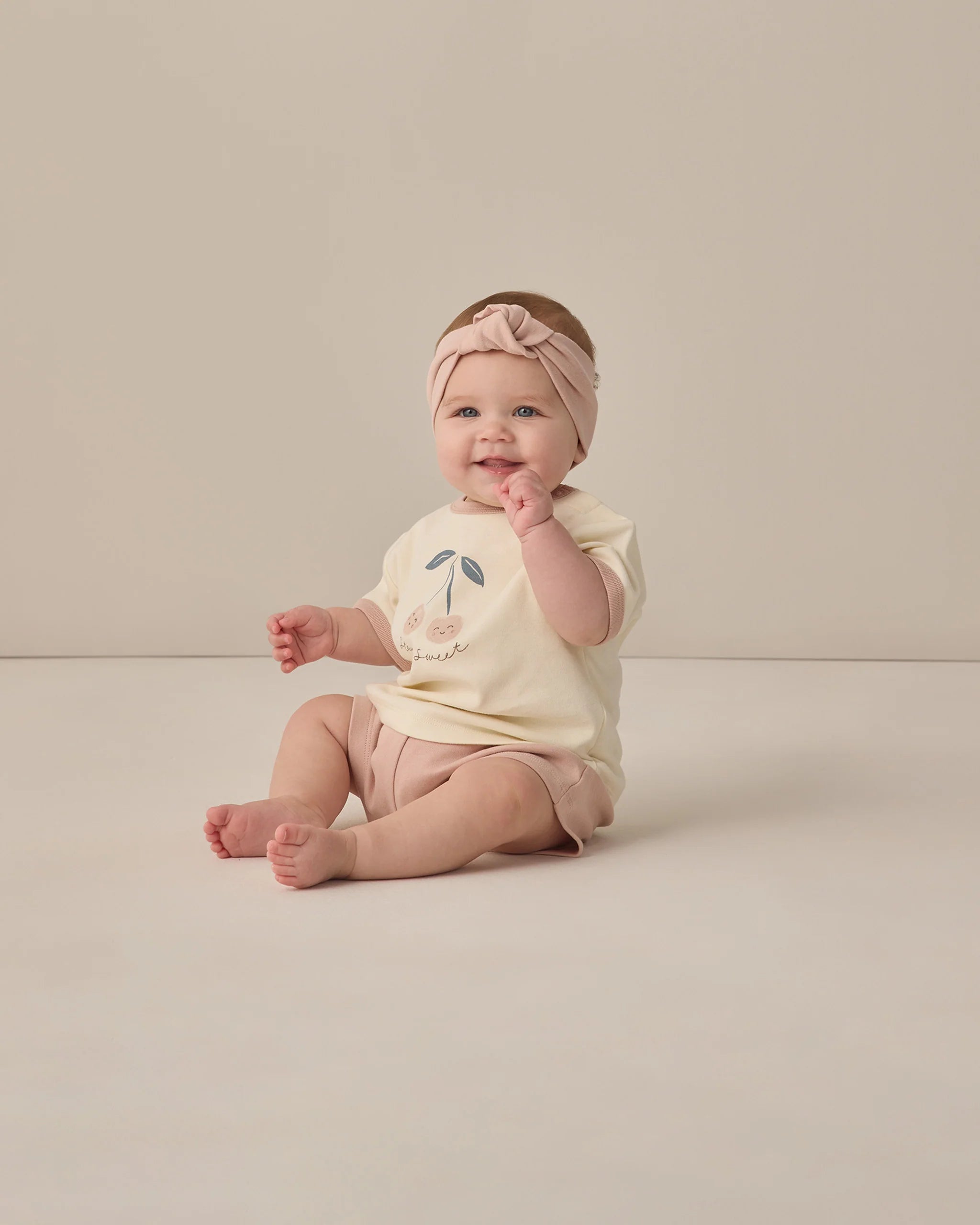 Cherry Ringer Tee + Blush Play Shorts