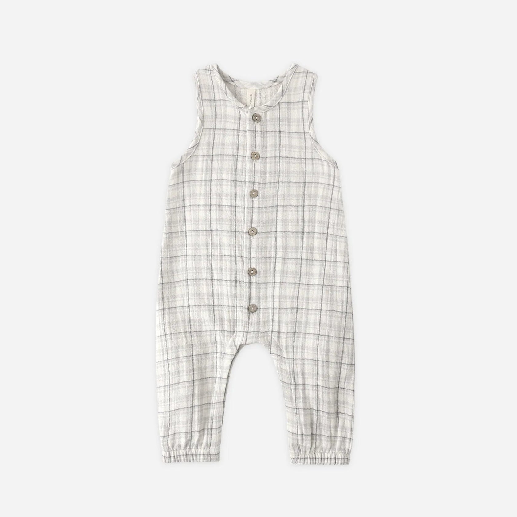 Woven Jumpsuit | Blue Plaid