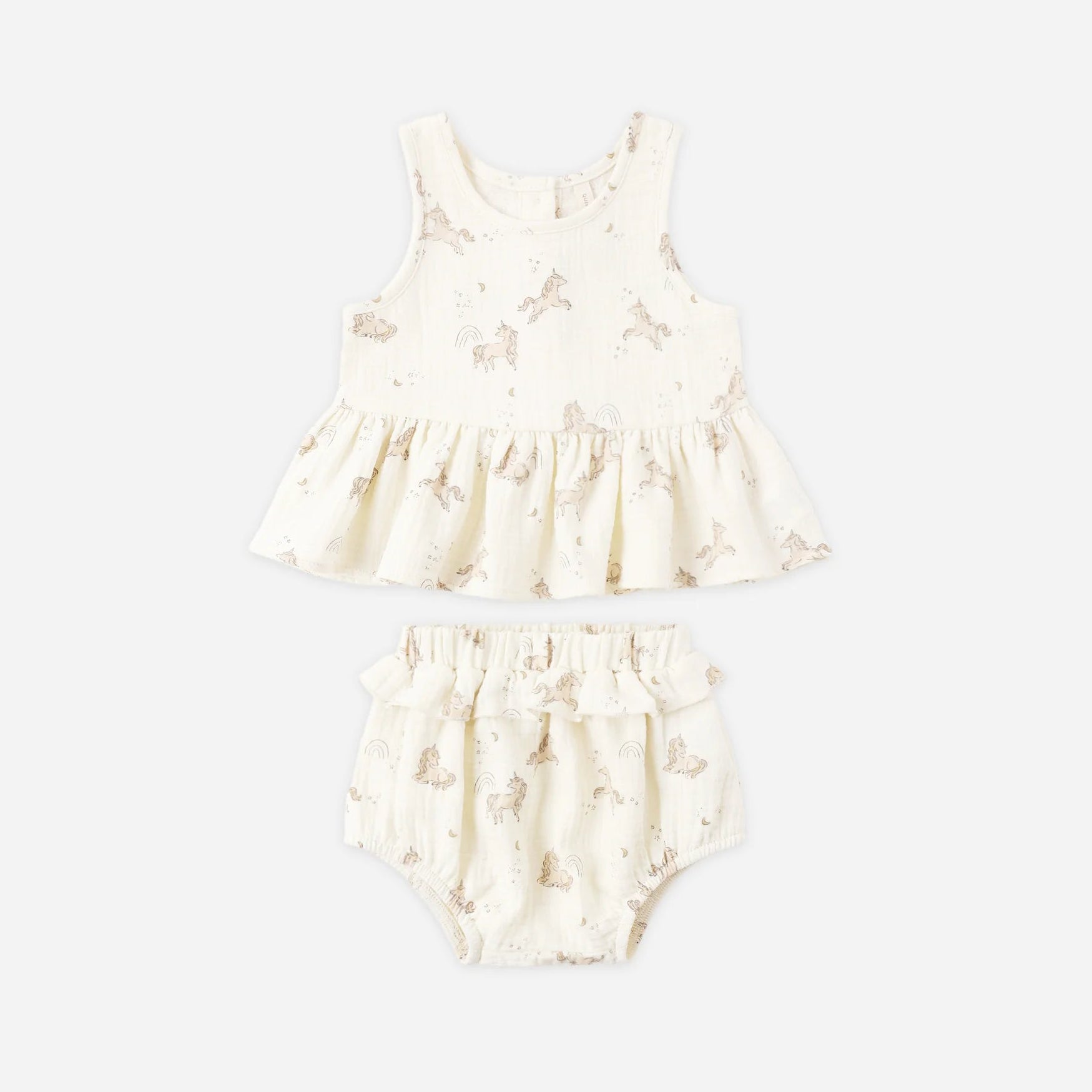 Sleeveless Peplum Set | Unicorns