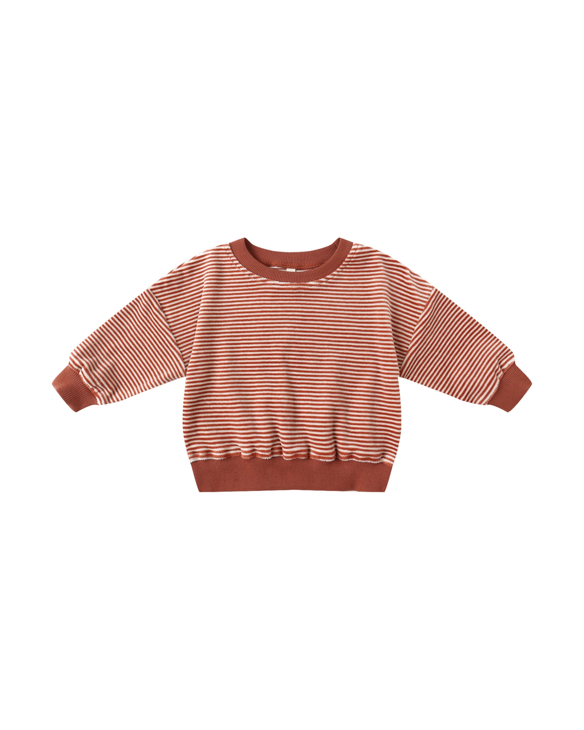 Velour Relaxed Sweatshirt + Sweatpant || Candy Stripe