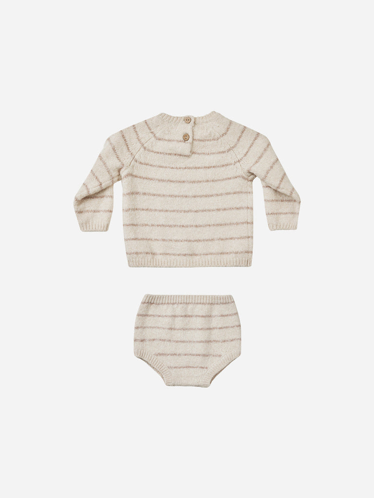 Bailey Knit Set || Heathered Oat Stripe