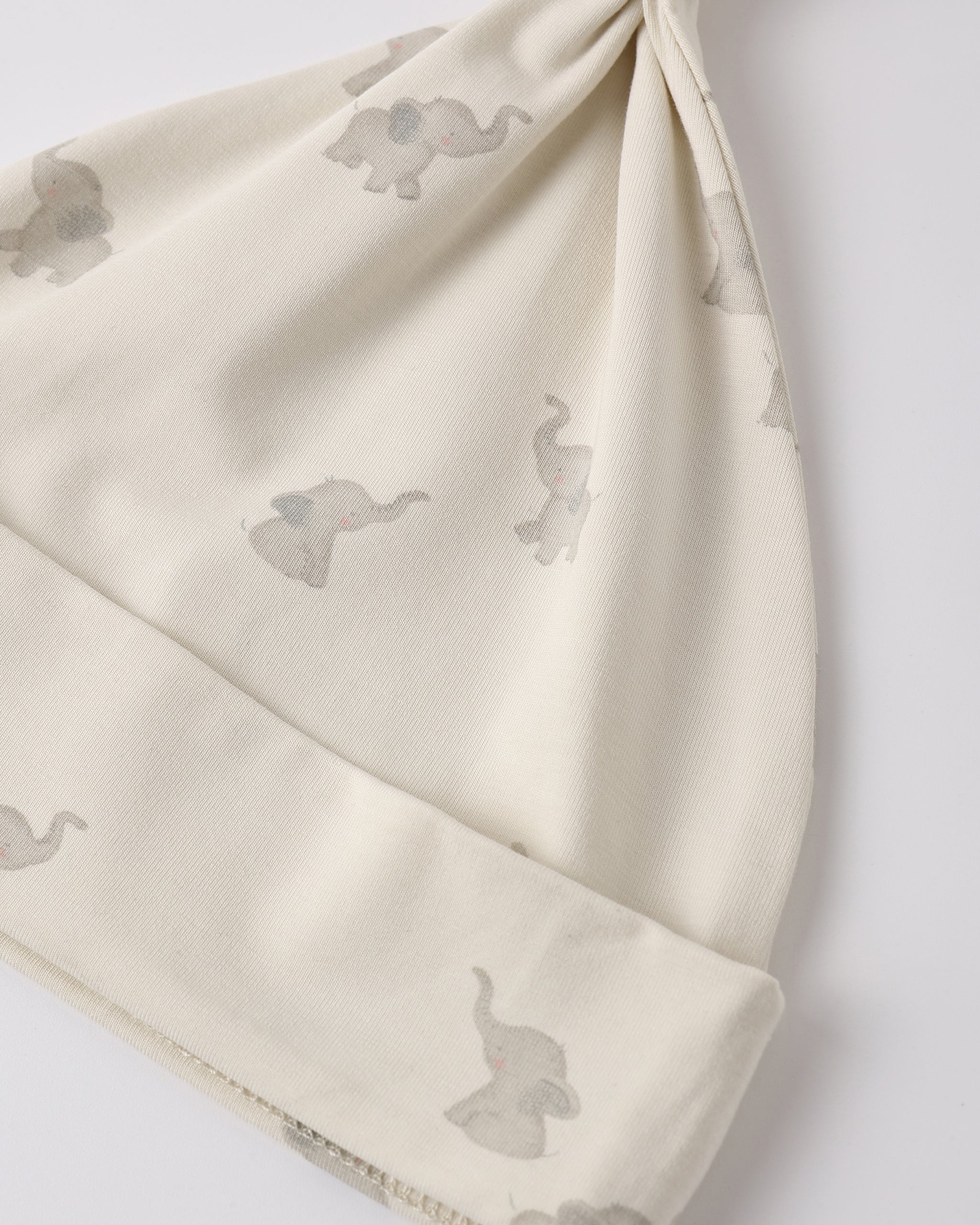 Bamboo Baby Gown + Hat Set- Elephants