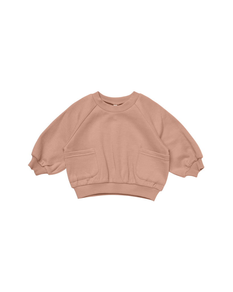 Pocket Sweatshirt + Pointelle Sweatpant Set
