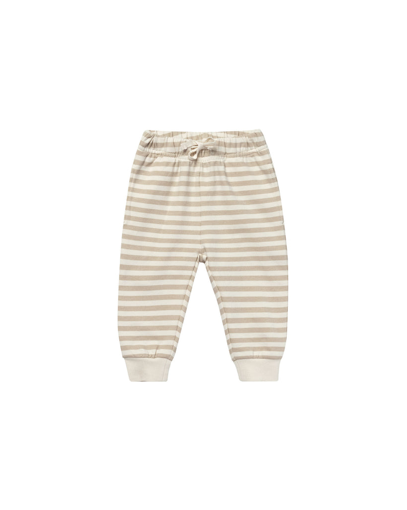 Relaxed Fleece Sweatshirt + Sweatpant Set | Sand Stripe
