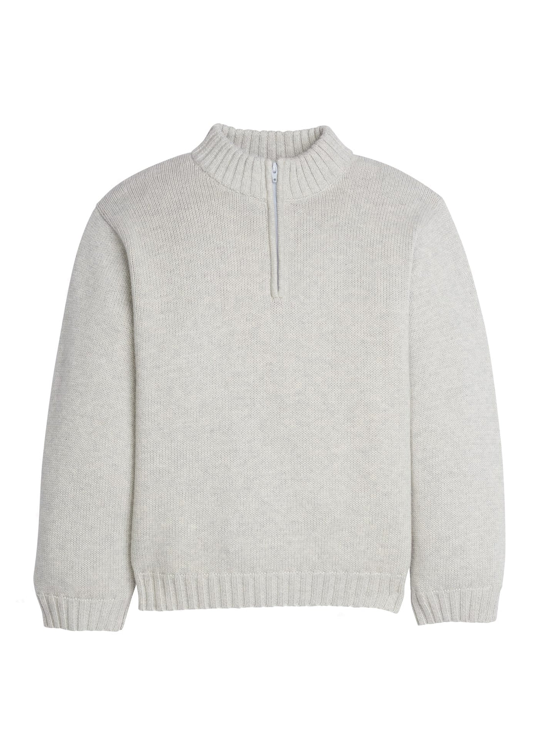 Quarter Zip Sweater- Gray