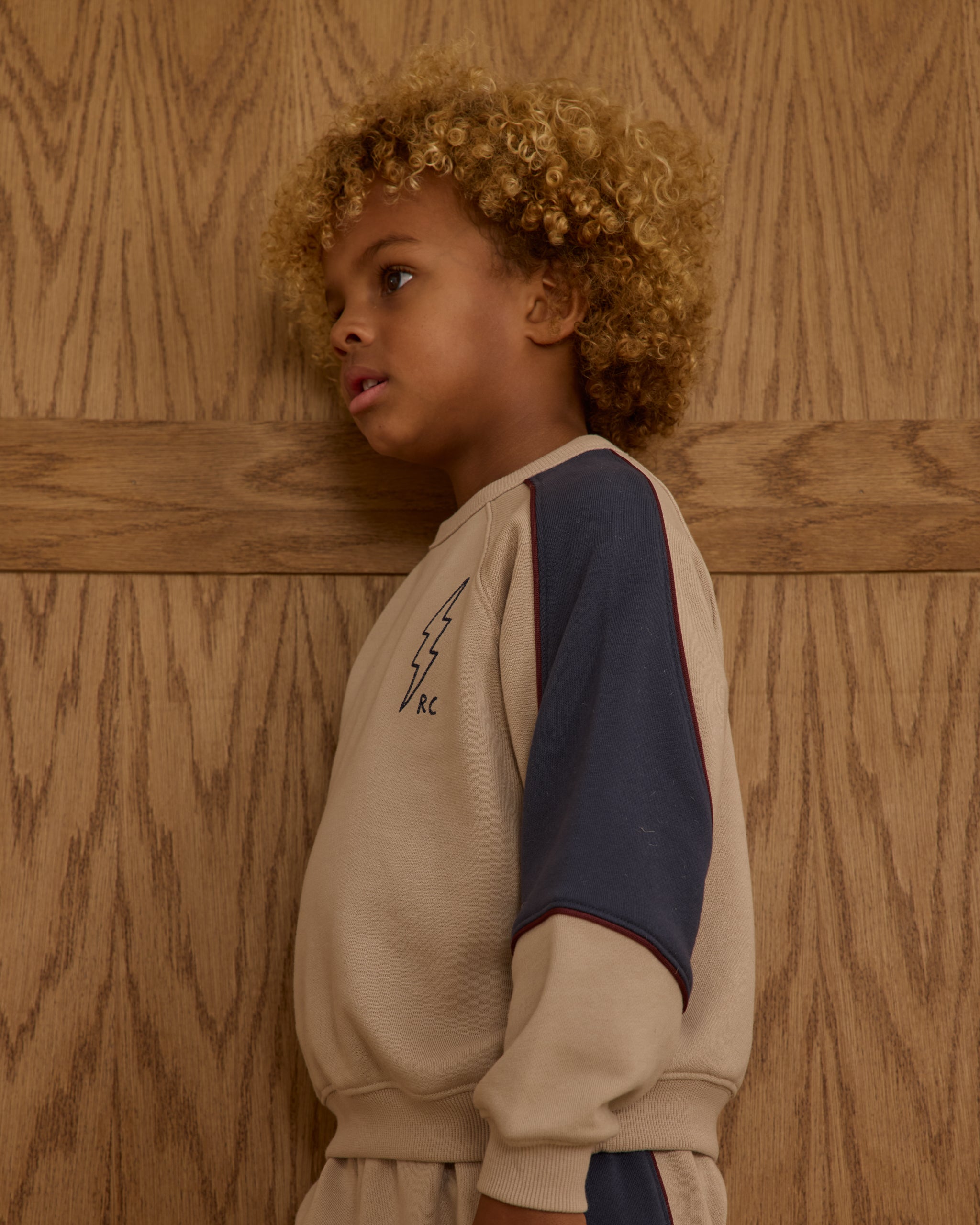 Paneled Sweatshirt + Sweatpant || Stone