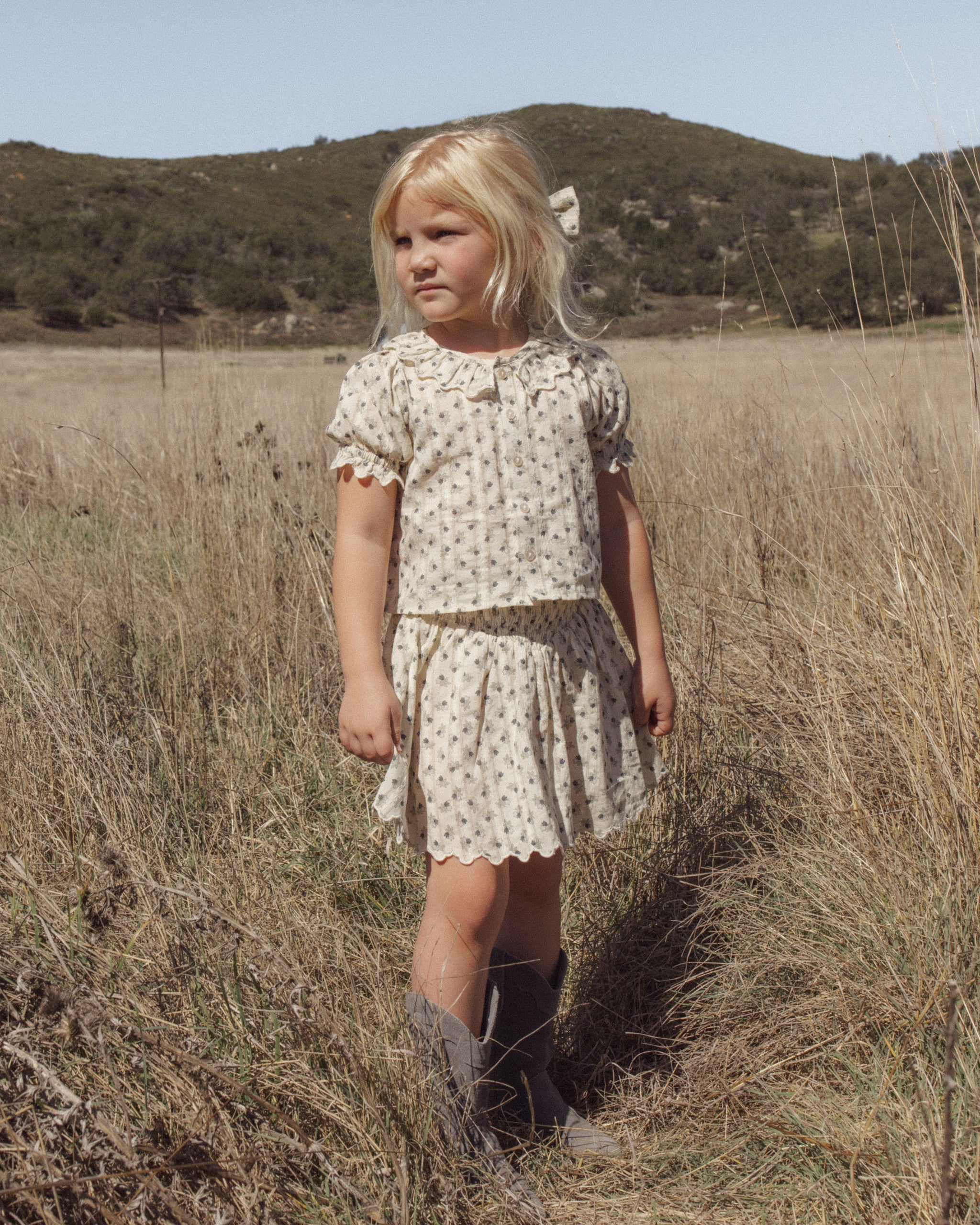 Liv Blouse + Smocked Mini Skirt Set | Vintage Fleur