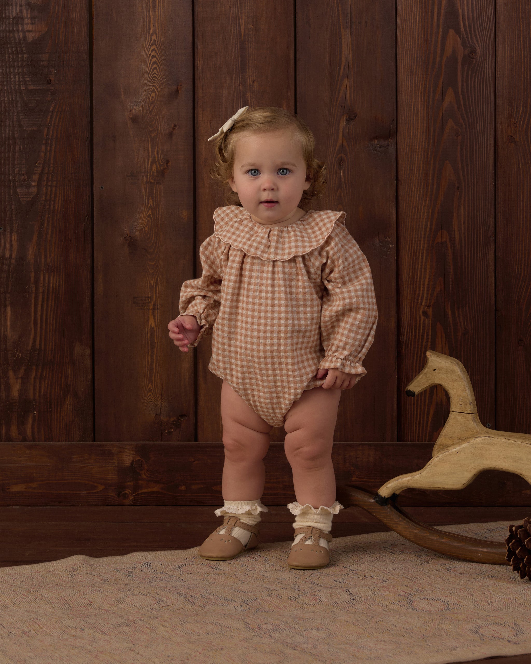 Colette Romper | Fawn Gingham