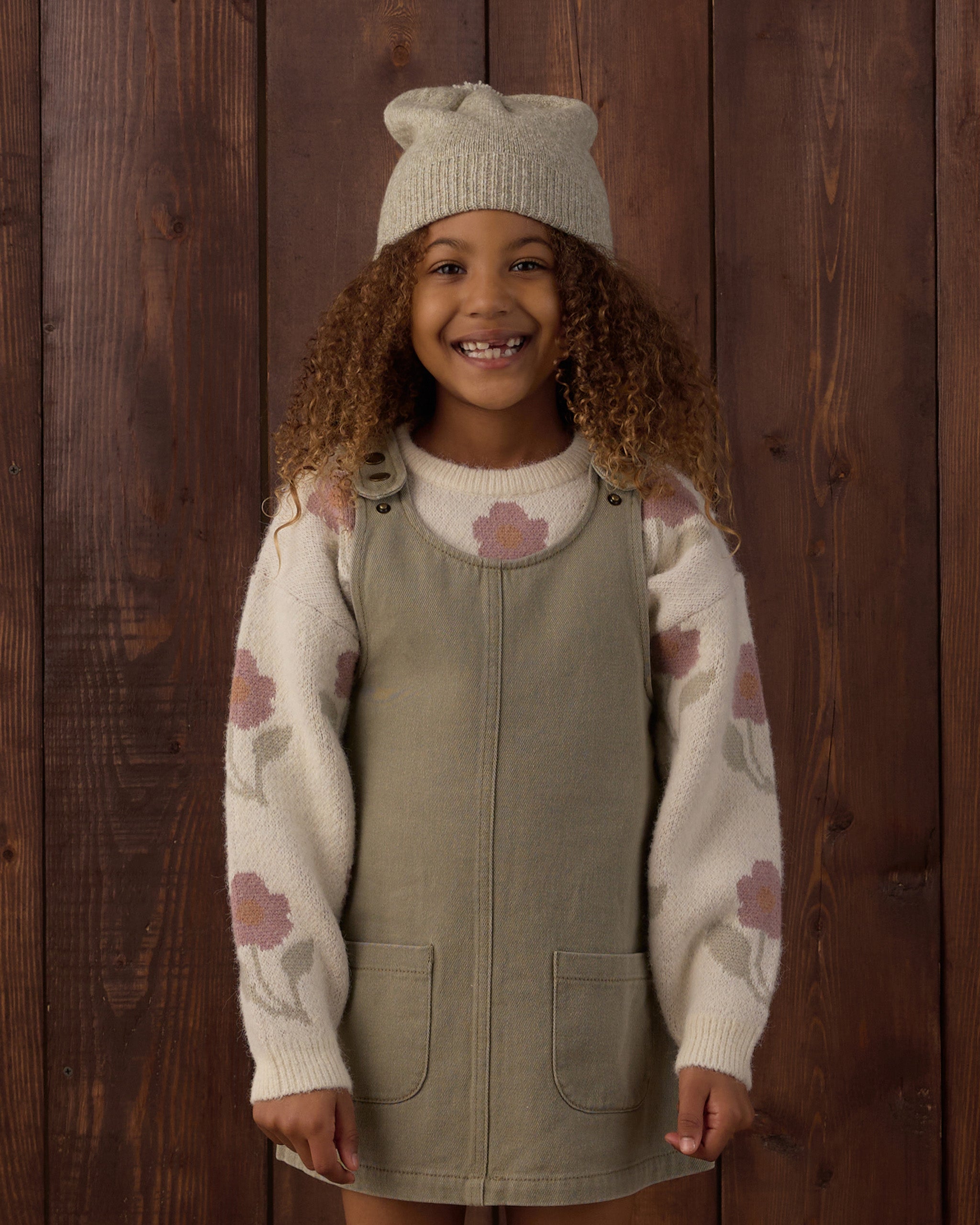 Odette Overall Dress | Dark Sage