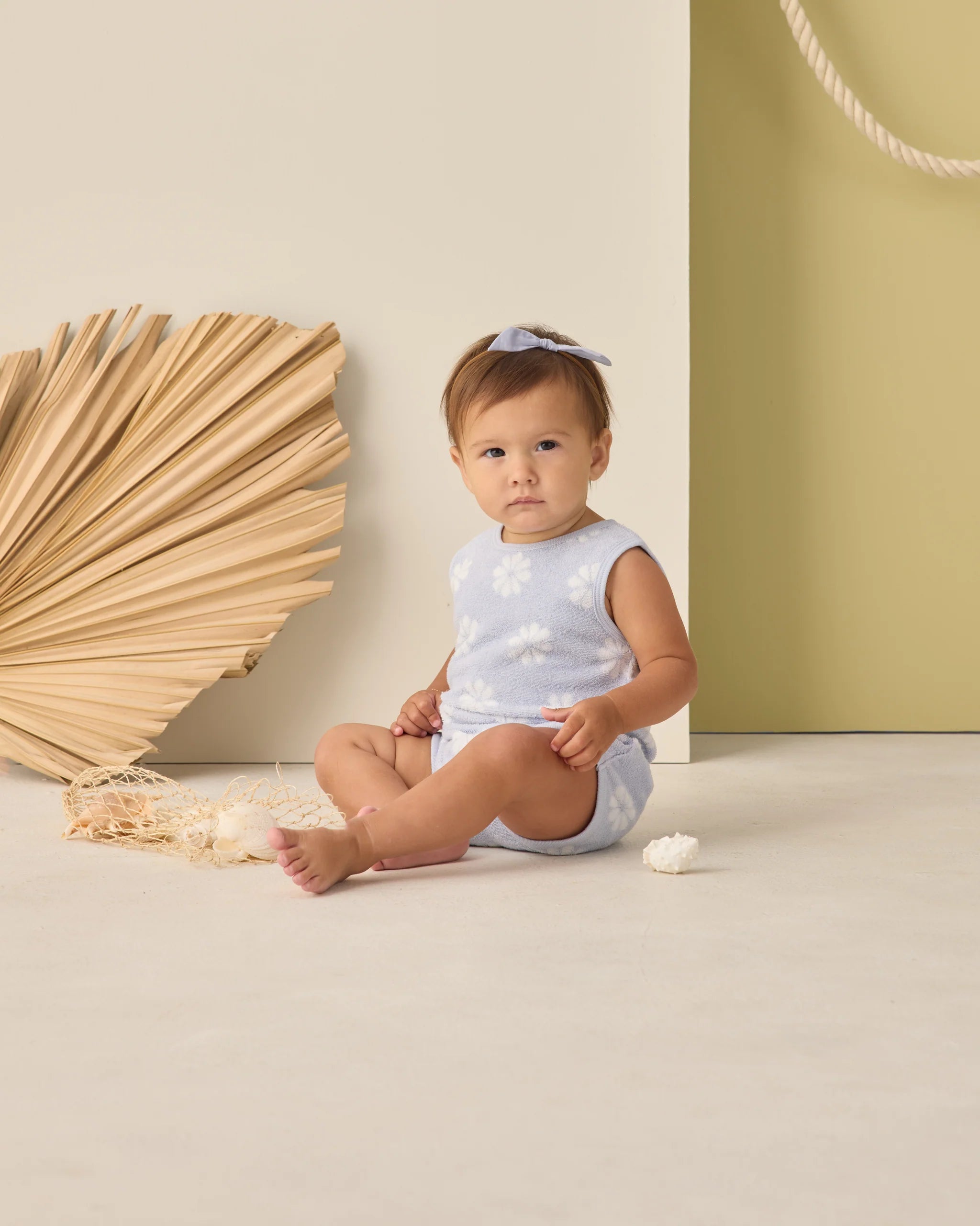 Cinch Playsuit | Periwinkle Daisy