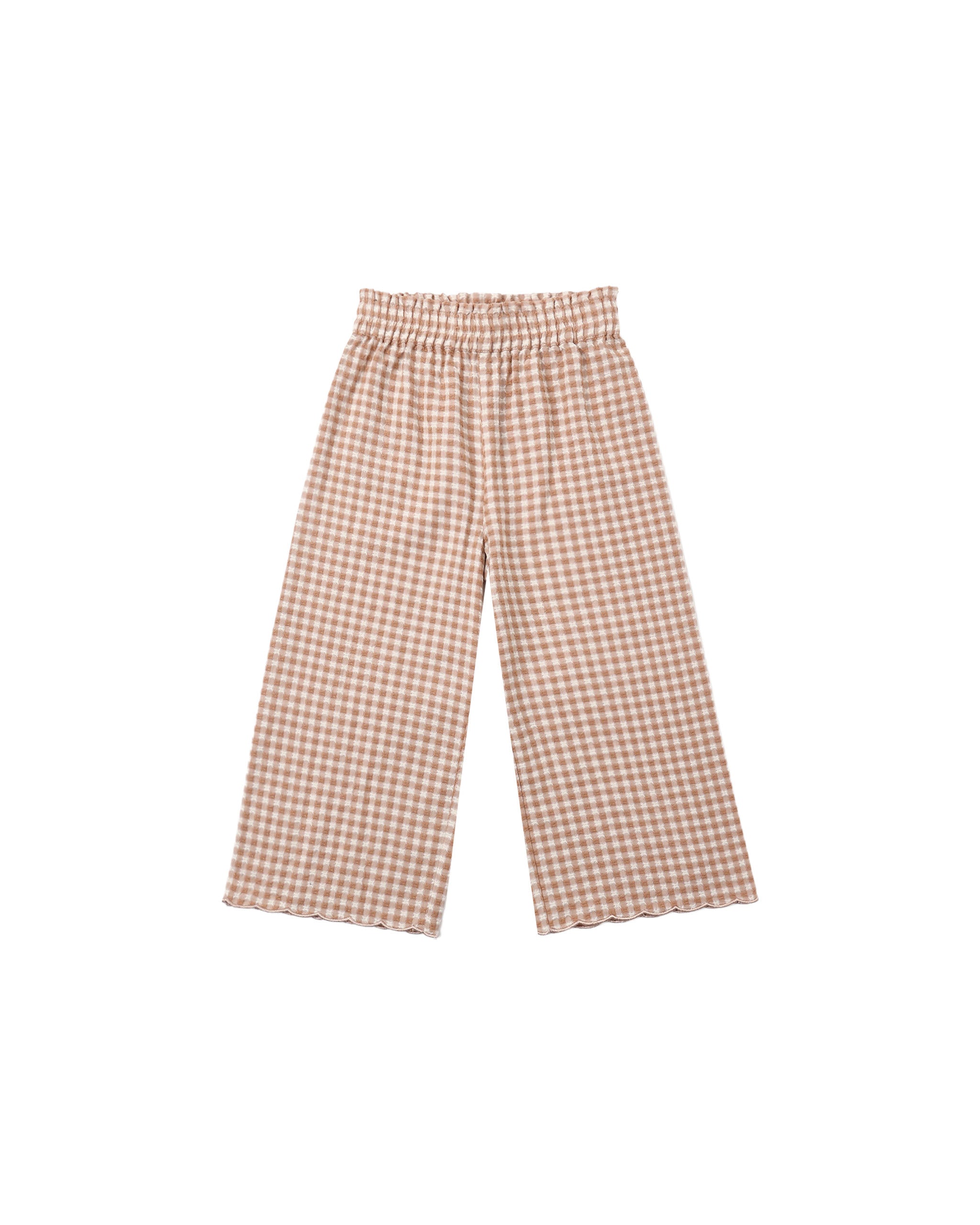 Francie Blouse + Wide Leg Pant Set | Fawn Gingham