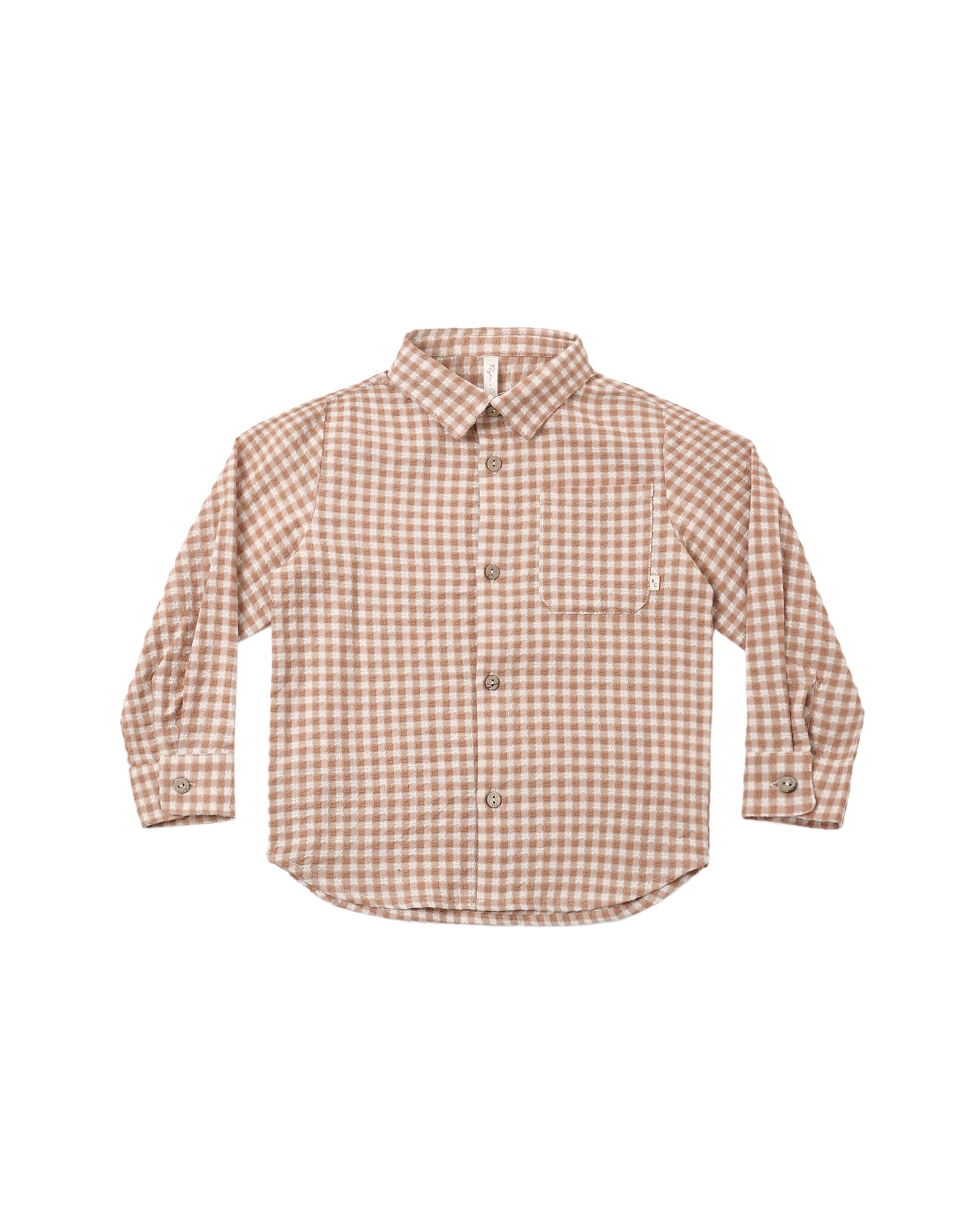 Collared Long Sleeve Shirt | Fawn Gingham