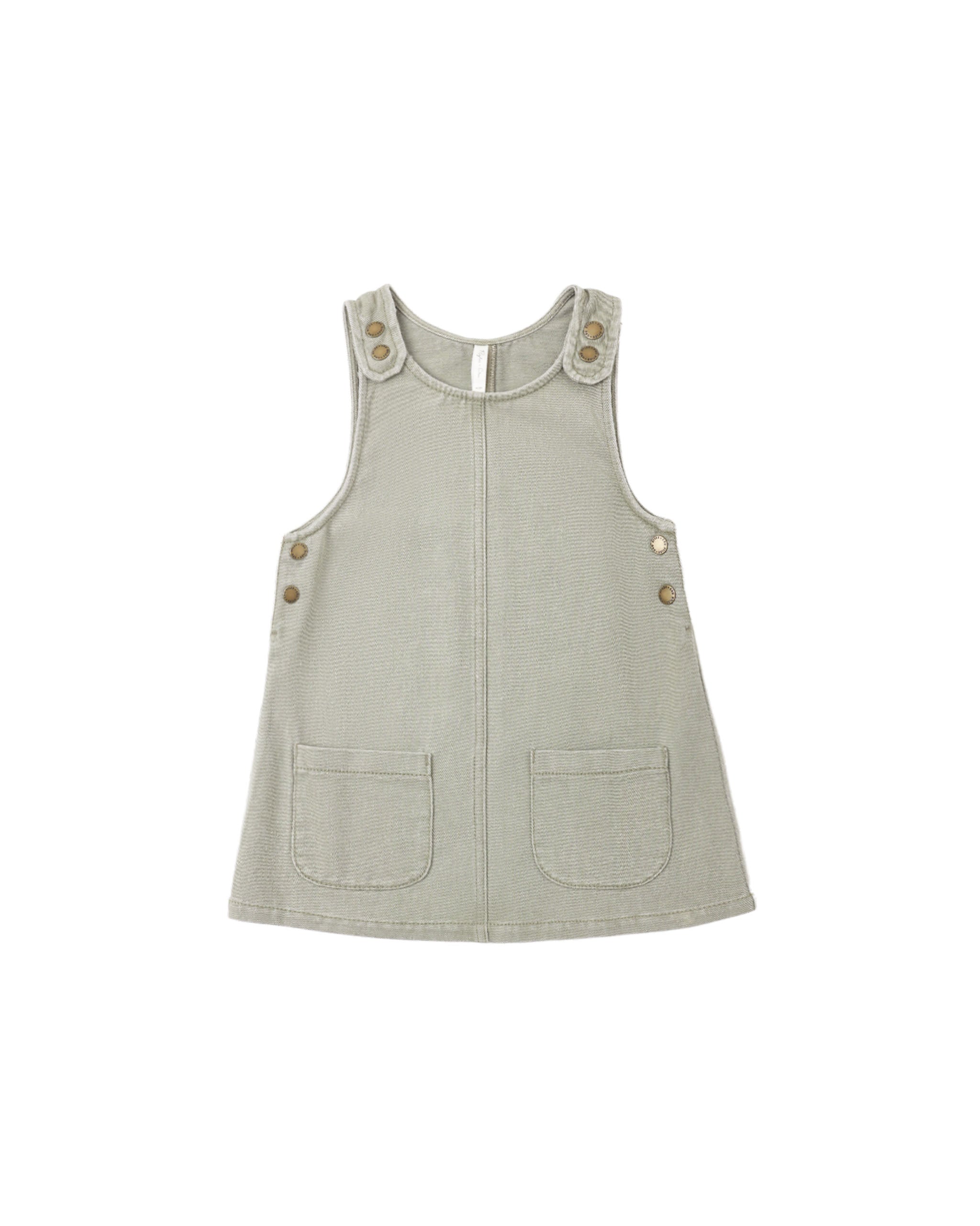 Odette Overall Dress | Dark Sage