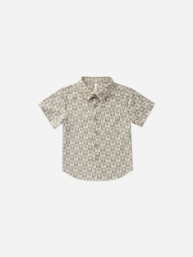 Collared Short Sleeve Shirt + Bermuda Short || Palm Check