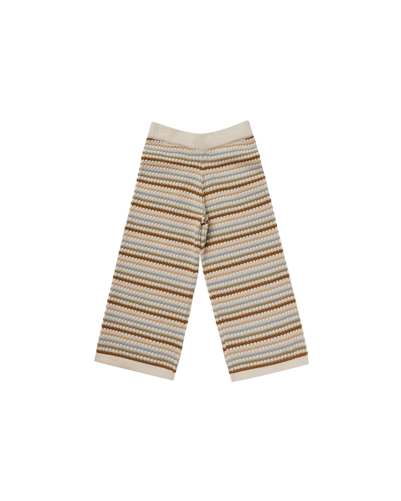 Boxy Crop Sweater + Wide Leg Pant Set | Honeycomb Stripe