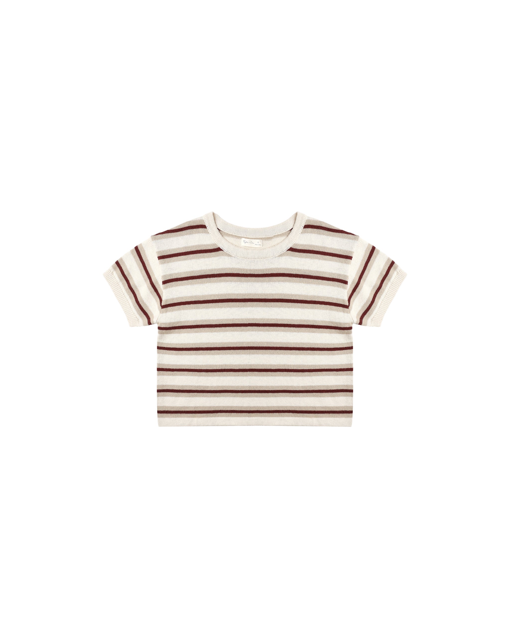 Boxy Crop Knit Tee + Wide Leg Pant || Autumn Stripe