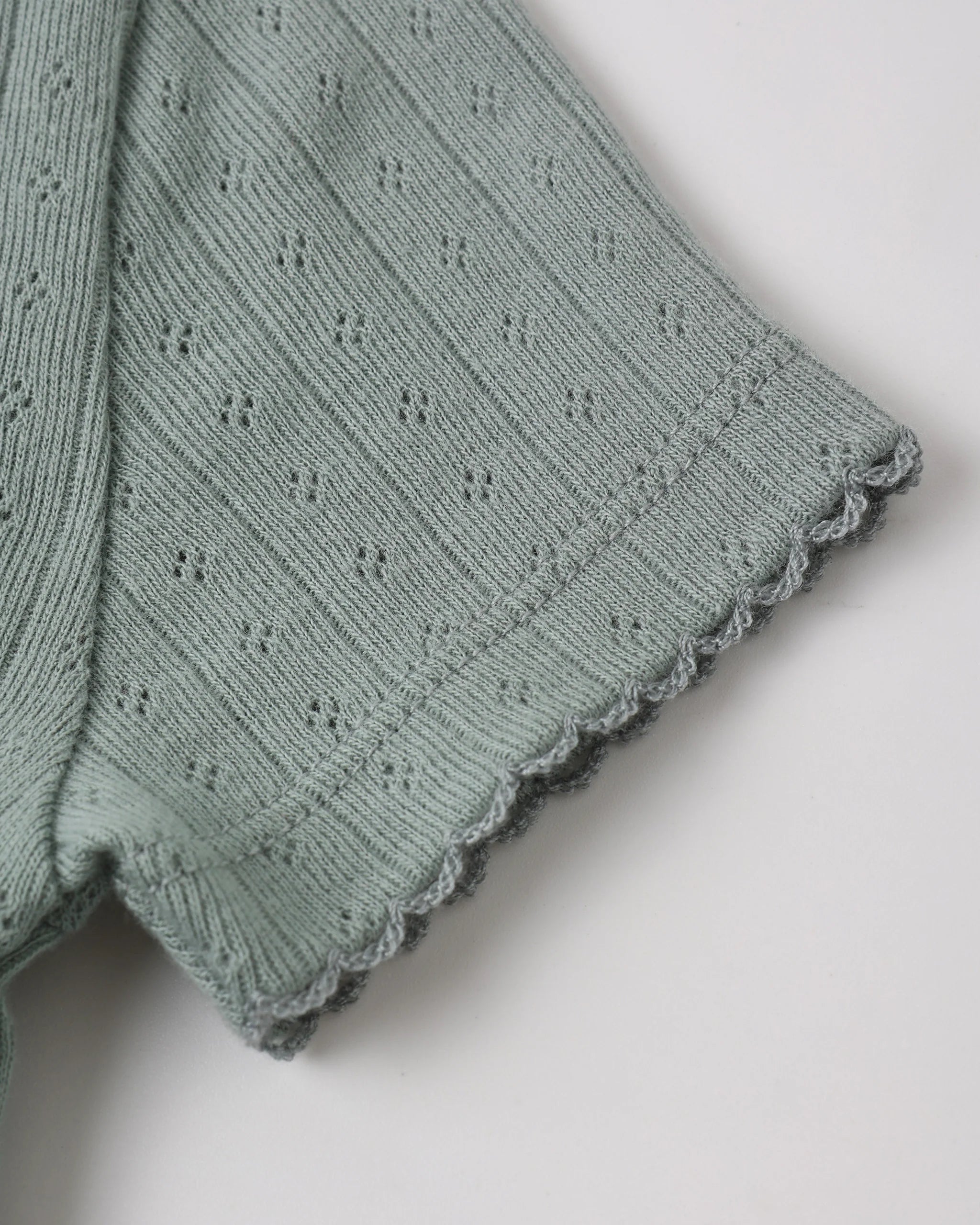 Pointelle Tee | Sea Green