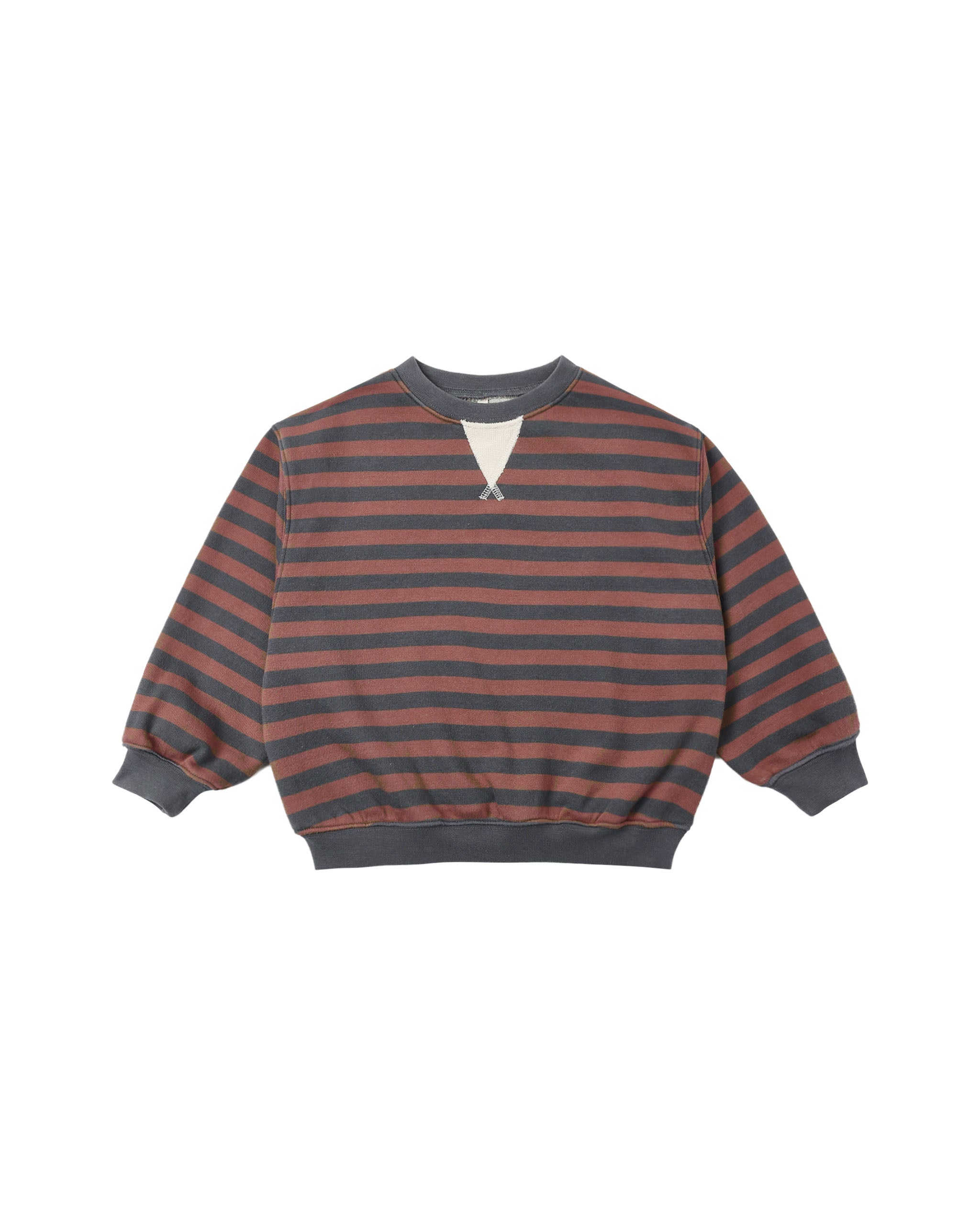 Oversized Crew | Mulberry Stripe