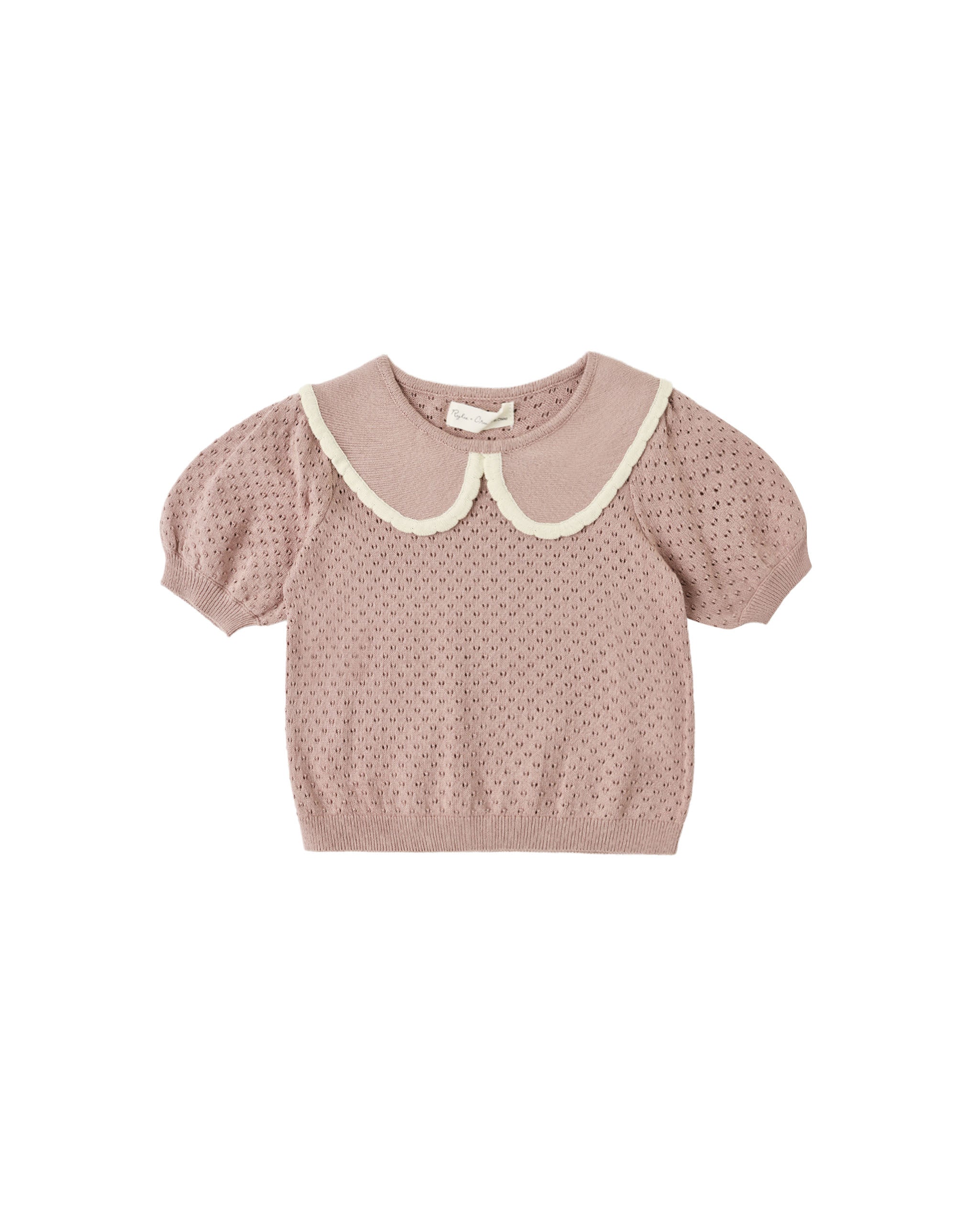 Pointelle Collared Top + Pant Set | Rosewood