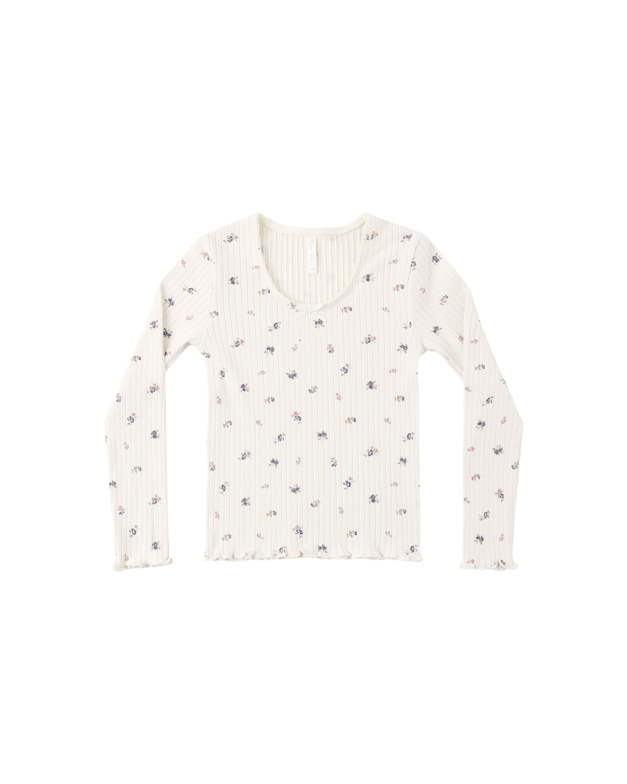 Ribbed Long Sleeve | Natural Ditsy