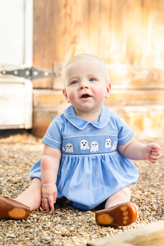 Blue Ghosts Smocked Henry Bubble