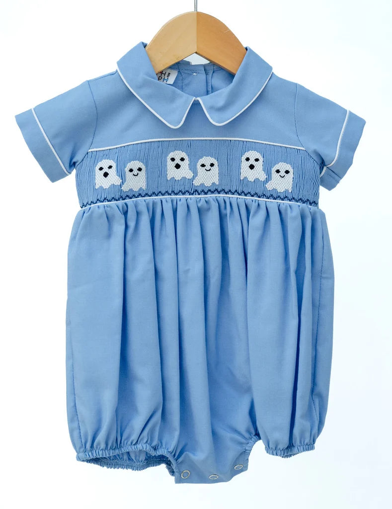 Blue Ghosts Smocked Henry Bubble