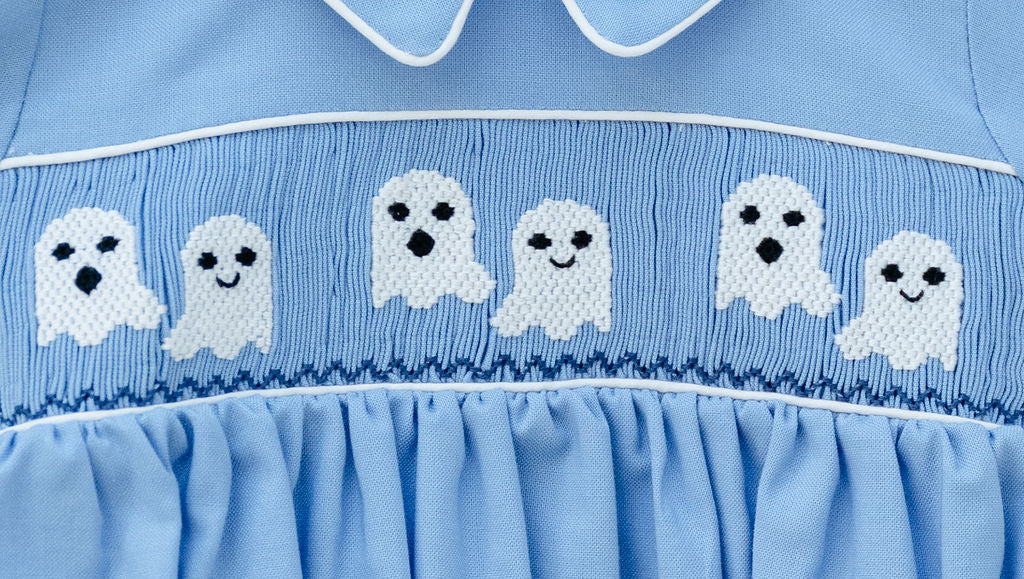 Blue Ghosts Smocked Henry Bubble