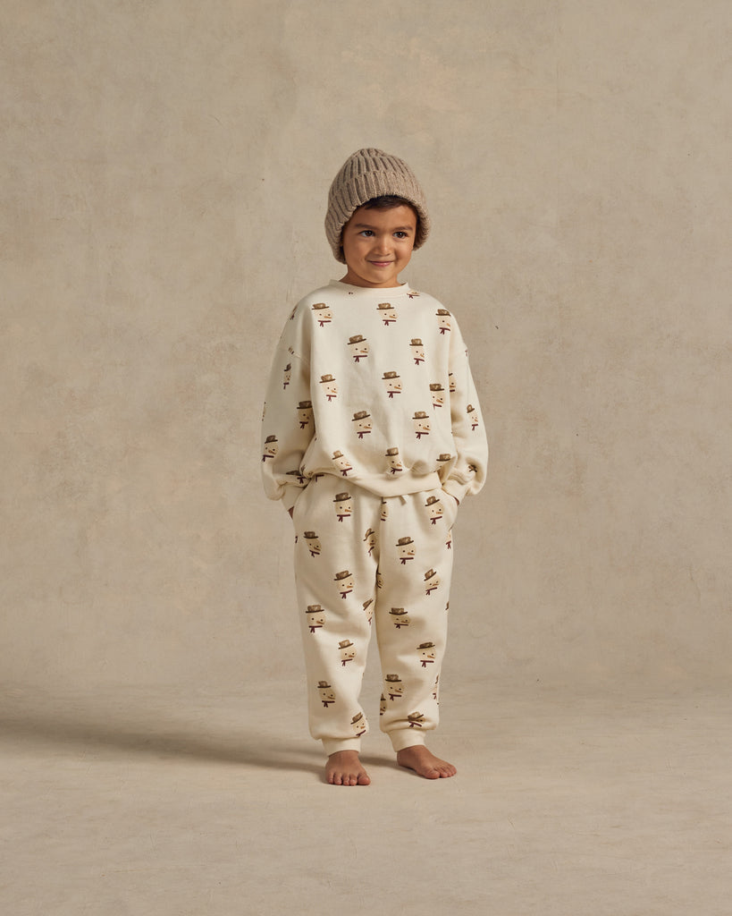 Relaxed Sweatshirt + Jogger Pant Set | Snowman
