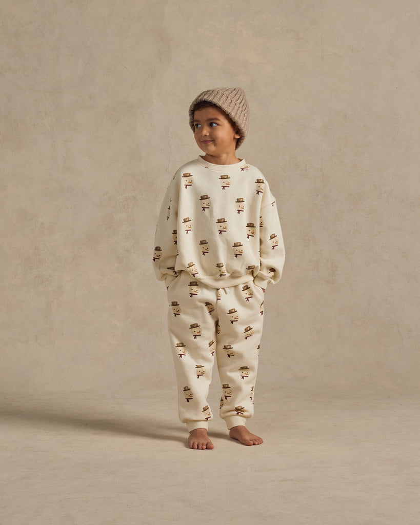 Relaxed Sweatshirt + Jogger Pant Set | Snowman