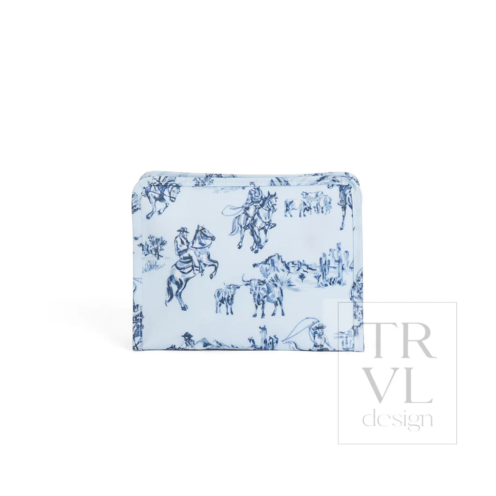 Roadie Zip Pouch- Cowboy Toile