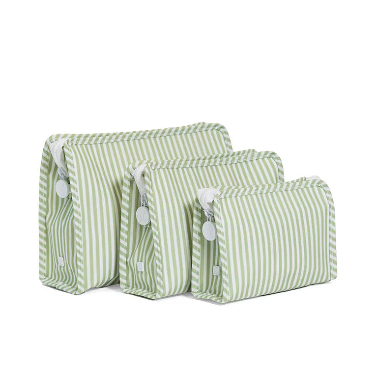 Roadie Zip Pouch- Pimlico Sage Stripe