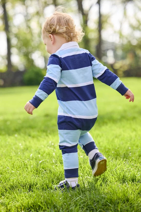 Rugby Polo Romper - Varsity Stripe