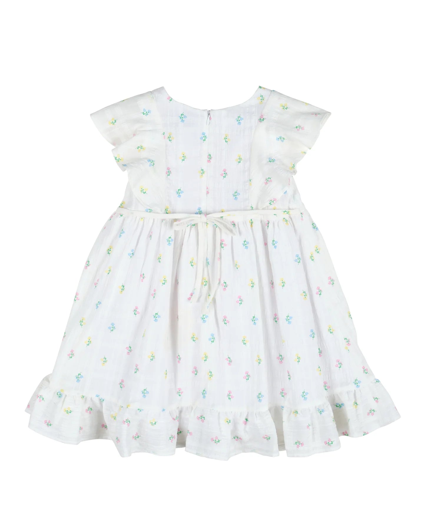 Textured Lawn Floral Printed Dress With Flowers